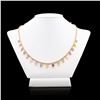 Image 1 : 11.05 ctw UNHEATED MultiColor Sapphire and 4.52 ctw Diamond 18K Yellow Gold Neck