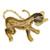 Image 3 : Robert Wander 18K Gold Emerald & Diamond Hand Textured Leopard Cat Brooch Pin