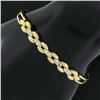 Image 8 : 6.5" 14k Yellow Gold 0.60 ctw Diamond Polished Open Bangle Bracelet w/ Clasp