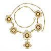 Image 5 : Antique 14K Gold 21.40 ctw GIA Brownish Yellow Zircon Open Filigree Work Necklac