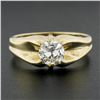 Image 3 : Antique 14k Gold 0.95 ctw GIA Certified Old Cut Belcher Diamond Engagement Ring