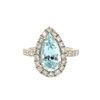 Image 2 : 2.50 ctw Aquamarine & Diamond Ring - 14KT White Gold