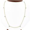 Image 1 : NEW 14K Gold 1.14 ctw Bezel Station Princess Diamond by the Yard Chain Necklace
