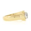 Image 5 : Maurice Tishman Retro 14K Gold & Platinum Diamond & Ruby Buckle Style Band Ring