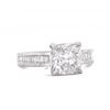 Image 3 : 1.90 ctw CENTER Diamond 18K White Gold Ring (2.22 ctw Diamonds)