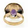 Image 7 : Antique 14k Gold 13.5mm Round Synthetic Alexandrite Belcher Prong Solitaire Ring