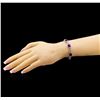 Image 3 : Crayola 20.00 ctw Amethyst and White Sapphire Bracelet -.925 Silver