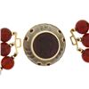 Image 3 : Trianon 3 Strand Carnelian & Rock Crystal Bead Necklace & Cameo 14k Gold Pendant