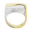 Image 8 : Vintage Swiss 18K Gold Ying Yang Ring w/ Engravable Rectangular & Textured Sides