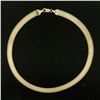 Image 4 : 14k Gold 9.1mm 17" Textured & Polished Fancy Flat Link w/ Beaded Edges Necklace