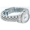 Image 4 : Rolex Ladies Quickset Stainless Steel White Diamond Datejust Wristwatch 26MM