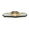 Image 6 : Antique 18k Gold Amethyst & Diamond Carved Camphor Glass Black Onyx Pin Brooch