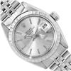 Image 1 : Rolex Ladies Stainless Steel 26MM Silver Index Engine Turn Bezel Date Wristwatch