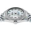 Image 8 : Rolex Mens Stainless Steel Diamond Lugs And Princess Cut Diamond Datejust Wristw