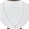 Image 2 : 14k White Gold GIA .27 ctw Rectangular Light Green Diamond Solitaire Pendant Cha