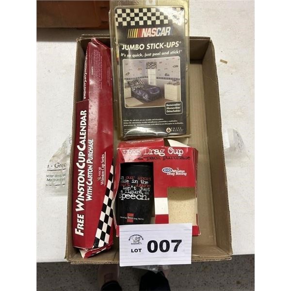 NASCAR CUP/CALENDAR AND STICK UPS