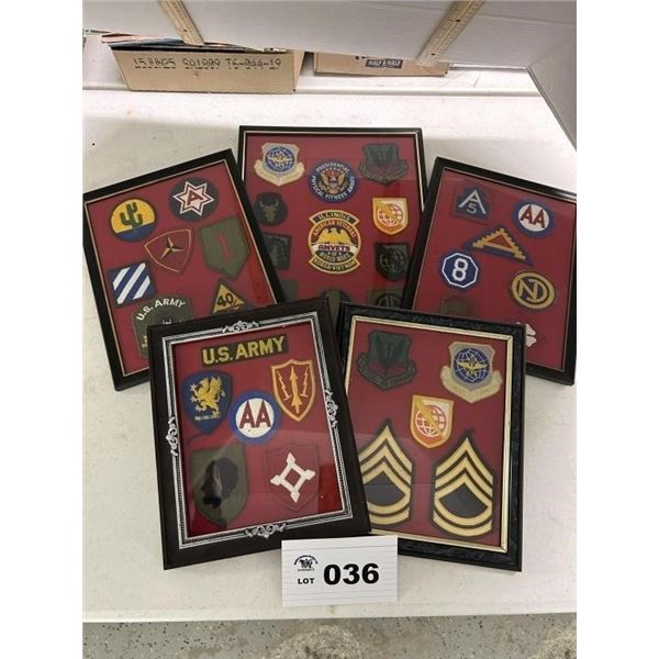 FRAMED MILITARY BADGES