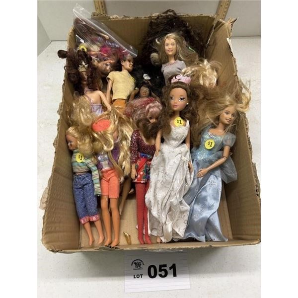BOX OF BARBIES
