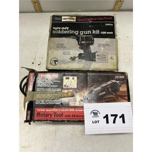 CRAFTSMAN SOLDERING GUN AND ROTARY TOOL