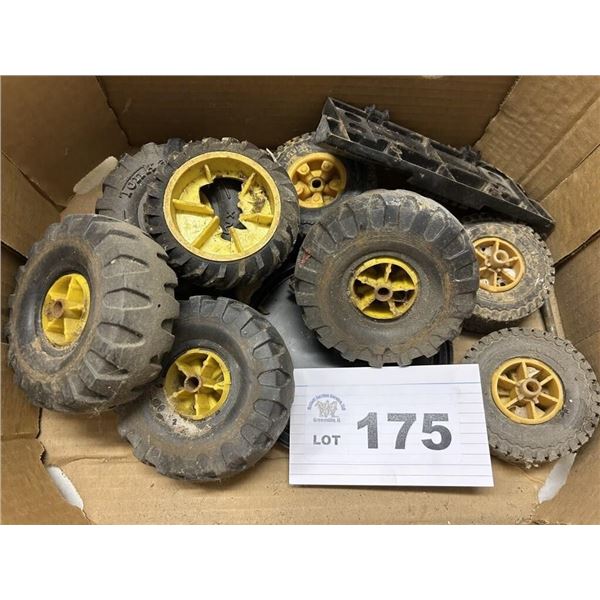 TOY TRACTOR AND TONKA TIRES (PARTS)