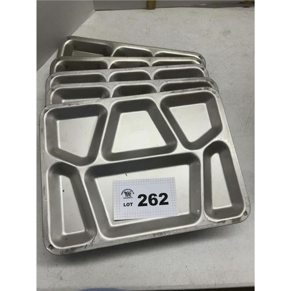 METAL COMPARTMENT FOOD TRAYS