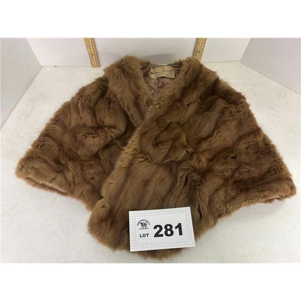 FAMOUSE BARR FUR SHAWL