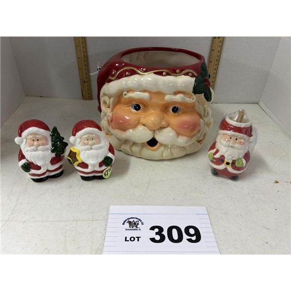SANTA CONTAINER - TOOTHPICK HOLDER - SALT AND
