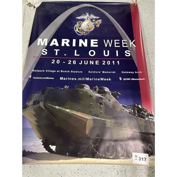 MARINE WEEK ST LOUIS LARGE ADVERTISING POSTER