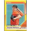 Image 1 : 2024 DONRUSS GRAYSON RODRIGUEZ YELLOW FLOOD ROOKIE CARD
