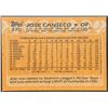 Image 2 : 1988 TOPPS JOSE CANSECO