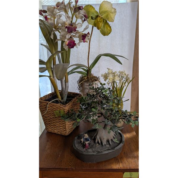 Faux Floral Arrangements Bonsai / Orchids