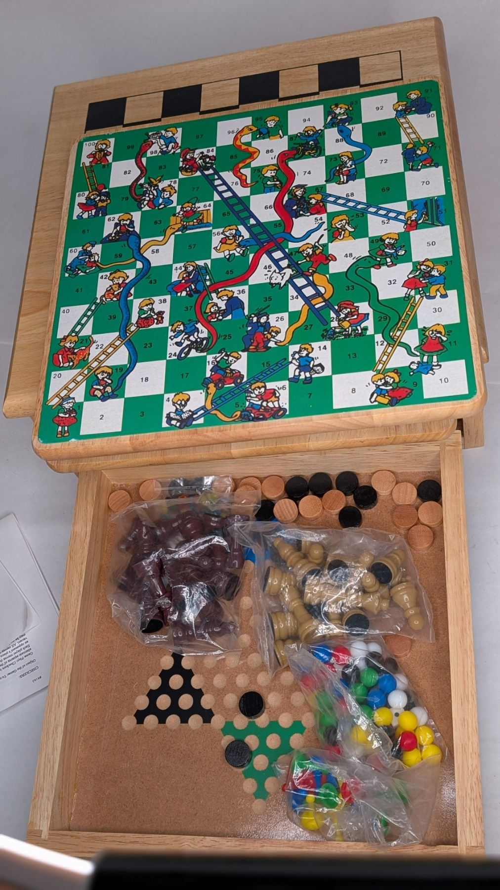 Wood Stacking Board Game Set