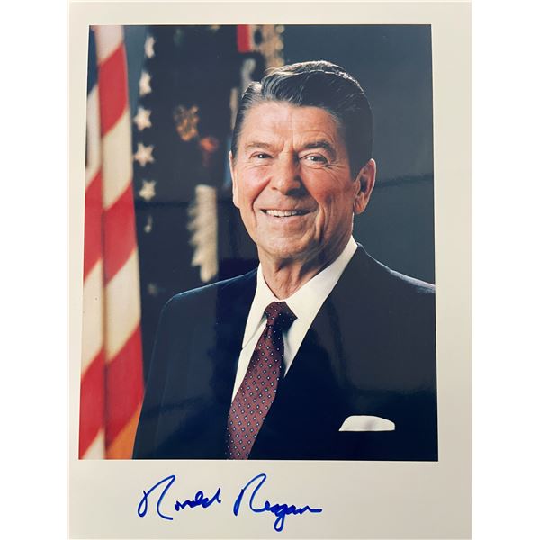 40th President Ronald Reagan signed photo