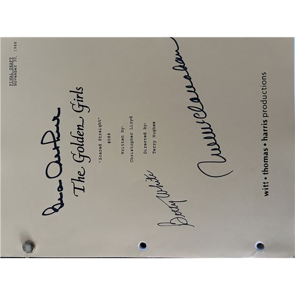 The Golden Girls cast signed script
