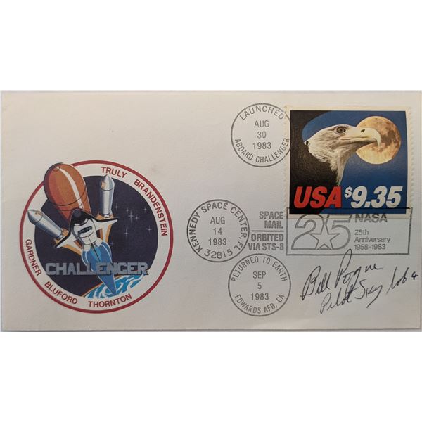Bill Pogue Signed NASA 25th Anniversary Challenger First Day Cover