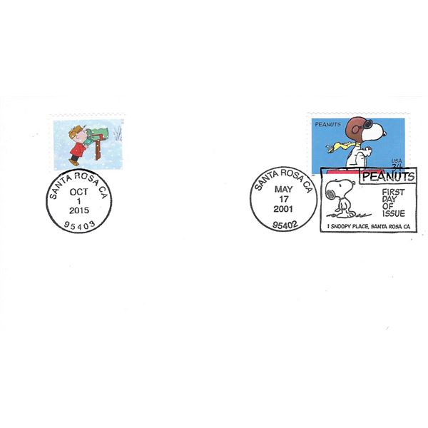 Peanuts Christmas First Day of Issue Cover