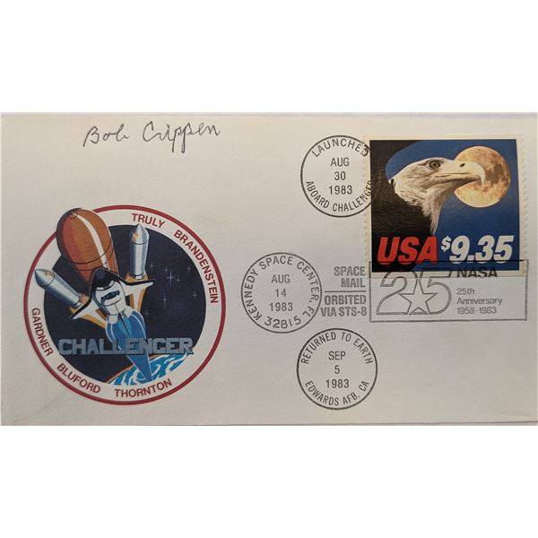 Robert "Bob" Crippen Signed NASA 25th Anniversary Challenger First Day Cover