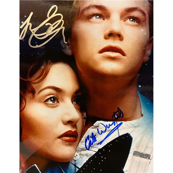 Titanic Leonardo DiCaprio and Kate Winslet signed movie photo