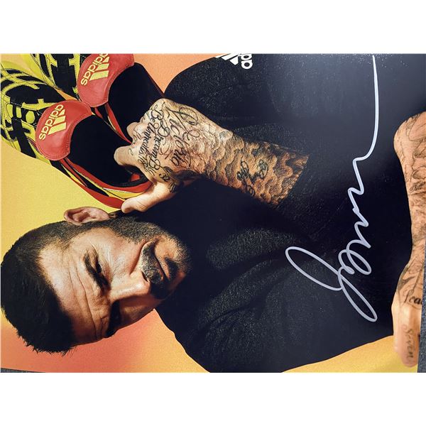 Soccer legend David Beckham signed photo
