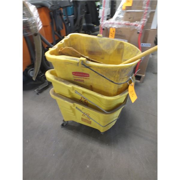 3 Commercial Mop Pails
