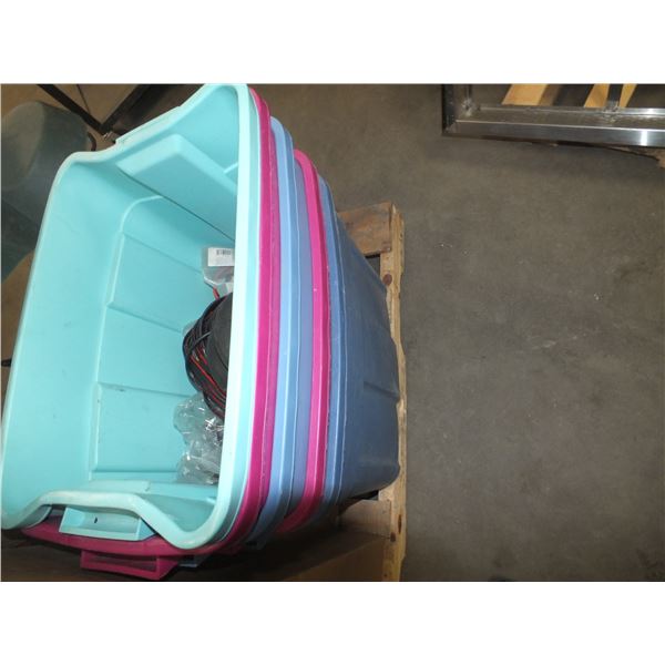 5 Totes w/ Assorted Car Parts