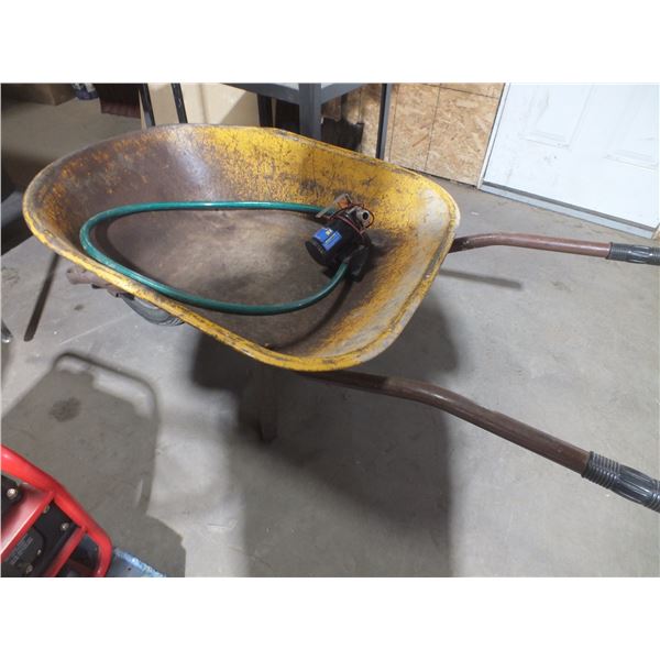 Wheel Barrow w/ Small Water Pump
