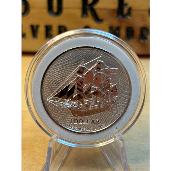 Lot 13-1) 1 oz Cook Island Silver coin