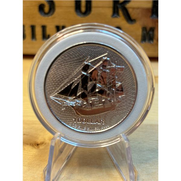 Lot 32-1) 1 oz Cook Island Silver coin