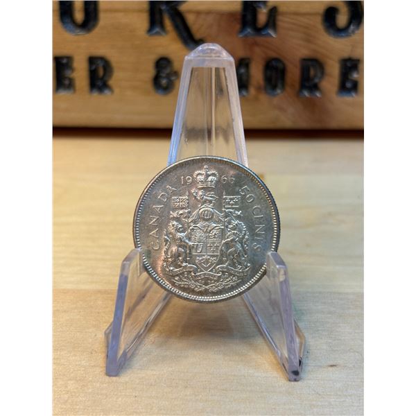 Lot 39-1) 50c Canadian coin 1966
