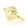 Image 6 : Vintage 18k Yellow Gold Domed & Grooved Polished Finish Cocktail Statement Ring