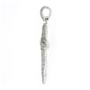 Image 4 : Solid 10k White Gold 0.35 ctw Round Prong Set Diamond Open Work Cross Pendant