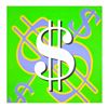 Image 1 : Dollar Sign (Green Classic) by Steve Kaufman (1960-2010)
