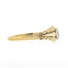 Image 5 : Antique 14k Gold 0.30 ctw Old European Diamond Engagement Ring w/ Repousse Sides