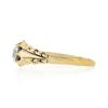 Image 6 : Antique 14k Gold 0.30 ctw Old European Diamond Engagement Ring w/ Repousse Sides
